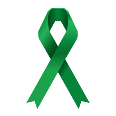 The green ribbon is the international symbol of mental health awareness